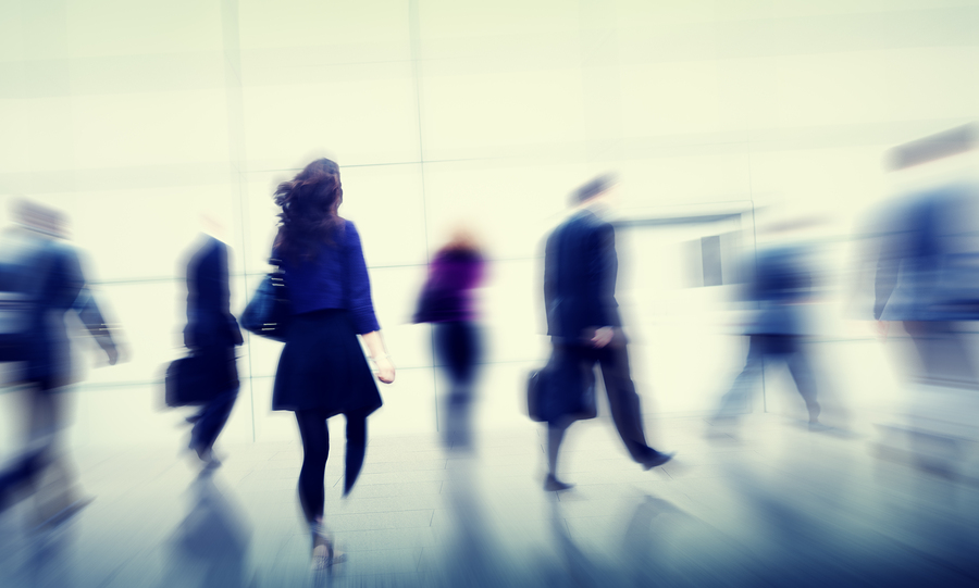 Business People City Life Hustle Hurry Occupation Concept