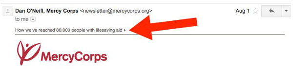 Give subscribers a sneak peak with your preheader.