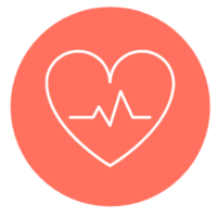 heart in circle